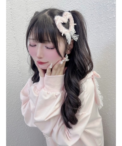 Ank Rouge(アンクルージュ)の「ファーのハートピン(ヘアピン・レディース・ピンク/ホワイト/ブラック・FREE)」の3枚目の写真