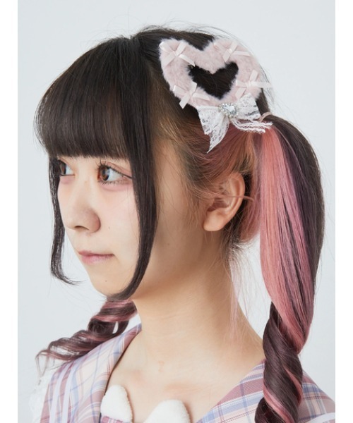 Ank Rouge(アンクルージュ)の「ファーのハートピン(ヘアピン・レディース・ピンク/ホワイト/ブラック・FREE)」の21枚目の写真