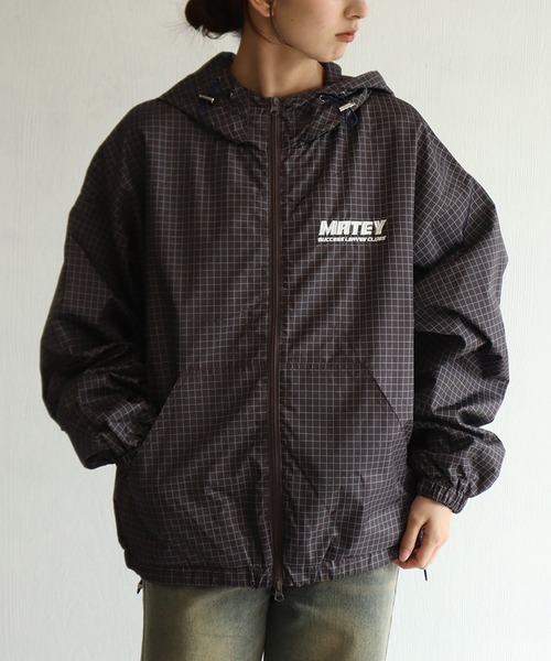 WESTSEA(ウエストシー)の「総チェック柄 フード付 ブルゾン(ブルゾン・メンズ・レッド/ブラウン/ネイビー/ブラック・L/M)」の2枚目の写真