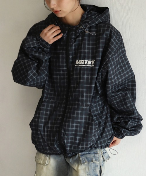 セール】総チェック柄 フード付 ブルゾン（ブルゾン）｜WESTSEA