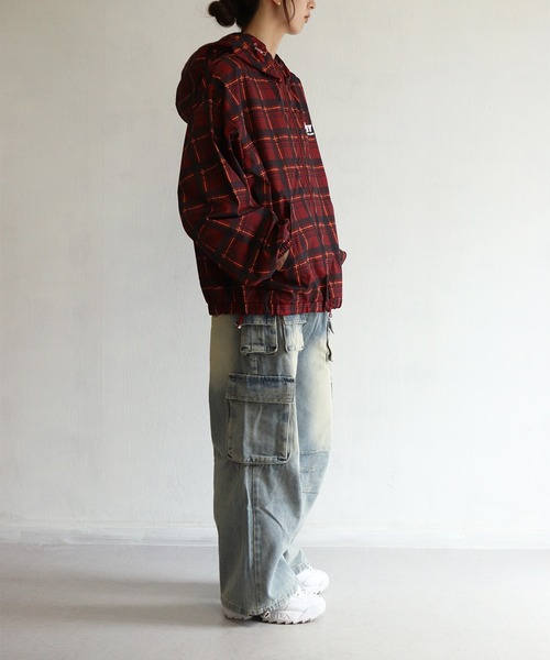 総チェック柄 フード付 ブルゾン(ブルゾン)|WESTSEA(ウエストシー 総チェック柄 フード付 ブルゾン(ブルゾン)|WESTSEA(ウエストシー