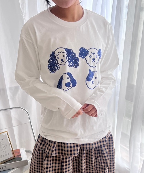 cuorequal(クオレコール)の「アニマルイラストデザインロンT/長袖Tシャツ(Tシャツ/カットソー・レディース・A/B・MEDIUM)」の1枚目の写真