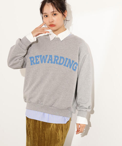 N.(N. Natural Beauty Basic)(エヌエヌナチュラルビューティーベーシック)の「カレッジロゴスウェット(スウェット・レディース・ネイビー/グレー/ブラウン・MEDIUM)」の9枚目の写真