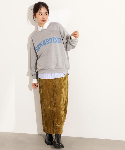 N.(N. Natural Beauty Basic)(エヌエヌナチュラルビューティーベーシック)の「カレッジロゴスウェット(スウェット・レディース・ネイビー/グレー/ブラウン・MEDIUM)」の10枚目の写真