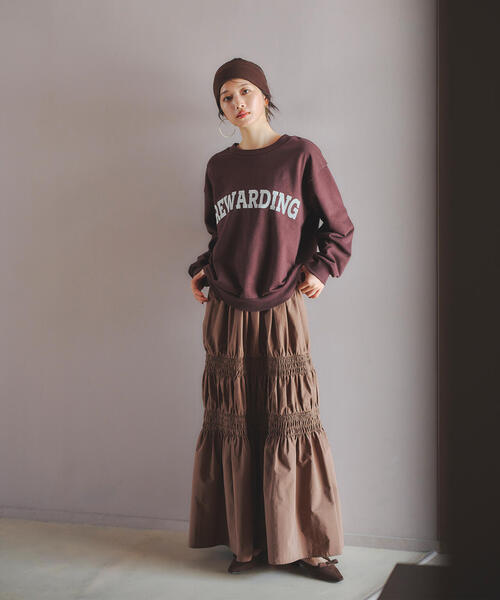 N.(N. Natural Beauty Basic)(エヌエヌナチュラルビューティーベーシック)の「カレッジロゴスウェット(スウェット・レディース・ネイビー/グレー/ブラウン・MEDIUM)」の19枚目の写真