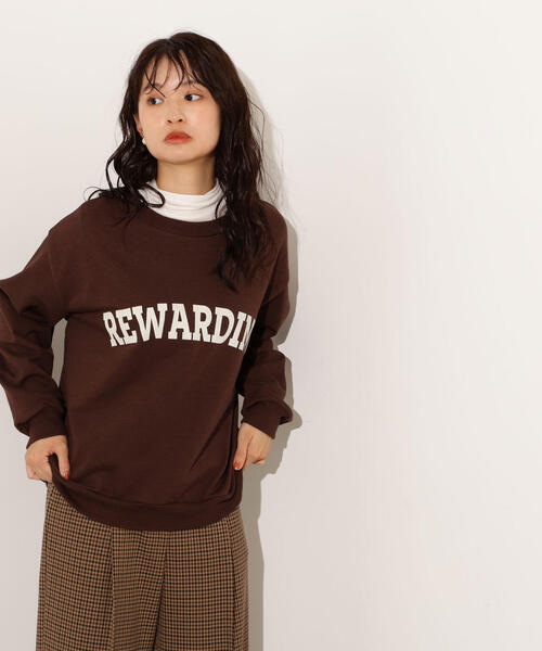 N.(N. Natural Beauty Basic)(エヌエヌナチュラルビューティーベーシック)の「カレッジロゴスウェット(スウェット・レディース・ネイビー/グレー/ブラウン・MEDIUM)」の20枚目の写真