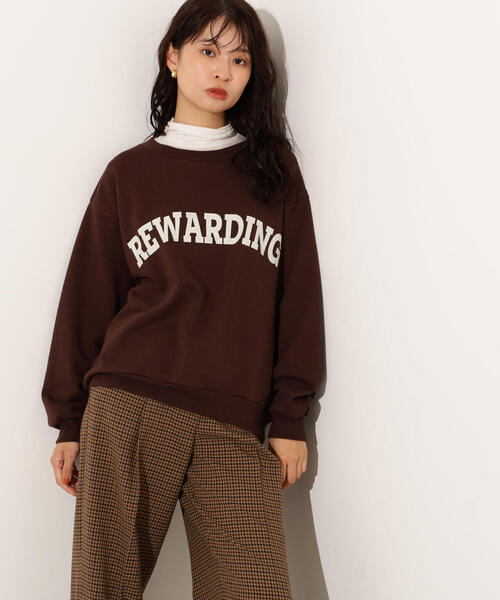 N.(N. Natural Beauty Basic)(エヌエヌナチュラルビューティーベーシック)の「カレッジロゴスウェット(スウェット・レディース・ネイビー/グレー/ブラウン・MEDIUM)」の21枚目の写真