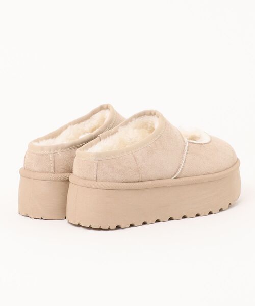 Shoes in Closet（シューズインクローゼット）の「軽量厚底 もこもこファー メリージェーン ムートン スリッポン 6465（スリッポン・レディース・キャメル/ライトベージュ・S/M/L/LL）」の5枚目の写真