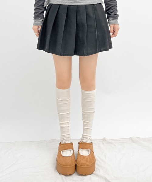 Shoes in Closet（シューズインクローゼット）の「軽量厚底 もこもこファー メリージェーン ムートン スリッポン 6465（スリッポン・レディース・キャメル/ライトベージュ・S/M/L/LL）」の3枚目の写真