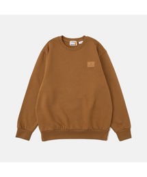 シリコン バッジ クルーネック スウェット シャツ メンズ