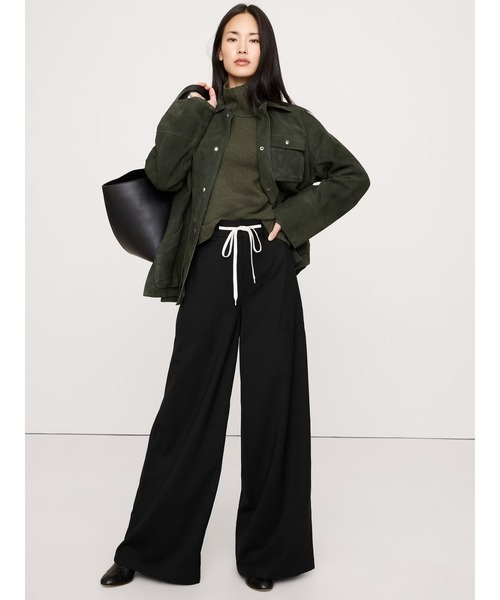 Banana Republic(バナナリパブリック)の「ハイライズ ワイドレッグ イタリアンウール パンツ(その他パンツ・レディース・ブラック/ブルー/ライトグレー・0/8/6/4/2)」の6枚目の写真