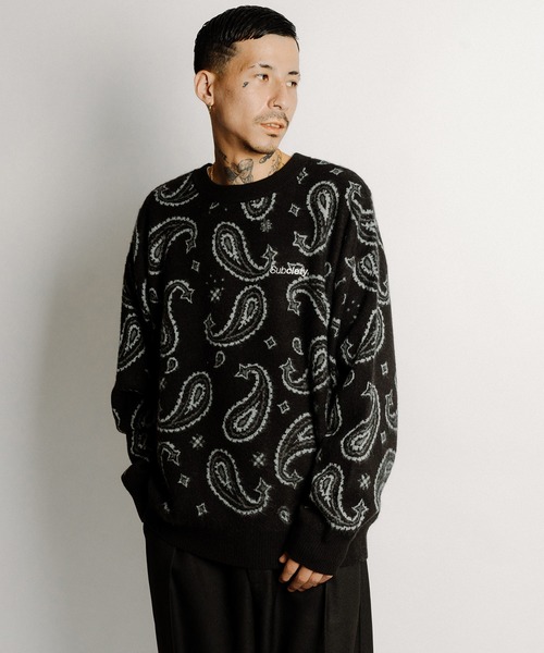 Subciety(サブサエティ)の「Patterned knit(ニット/セーター・メンズ・ブラウン/ブラック/カモフラージュ/ブラック系その他/グレー・X-LARGE/LARGE/MEDIUM)」の16枚目の写真