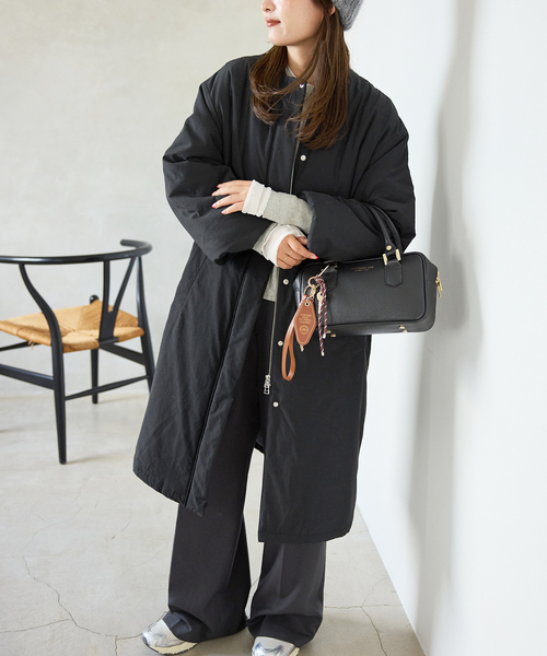 ストール付き/WEB限定》中綿ストール付きノーカラーコート（その他