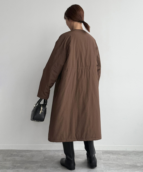 ストール付き/WEB限定》中綿ストール付きノーカラーコート（その他