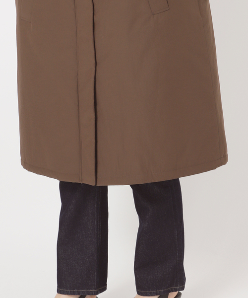 セール】《ストール付き/WEB限定》中綿ストール付きノーカラーコート