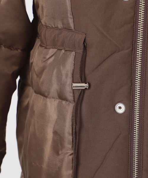 セール】《ストール付き/WEB限定》中綿ストール付きノーカラーコート