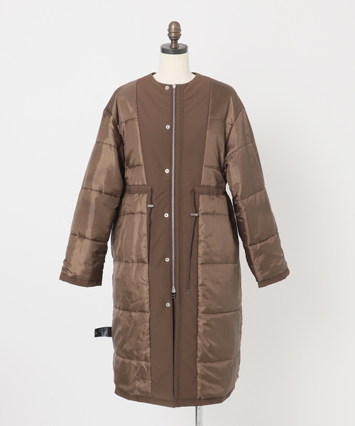 ストール付き/WEB限定》中綿ストール付きノーカラーコート（その他