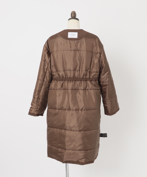 ストール付き/WEB限定》中綿ストール付きノーカラーコート（その他