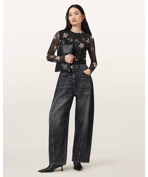 ALLSAINTS(オールセインツ)の「CAIA FLORAL MESH TOP | CAIA フローラル メッシュ トップ(その他トップス・レディース・ブラウン系その他・4/6/8/10)」の3枚目の写真