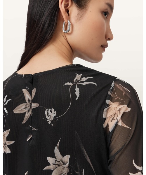 ALLSAINTS(オールセインツ)の「CAIA FLORAL MESH TOP | CAIA フローラル メッシュ トップ(その他トップス・レディース・ブラウン系その他・4/6/8/10)」の4枚目の写真