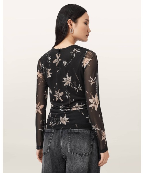 ALLSAINTS(オールセインツ)の「CAIA FLORAL MESH TOP | CAIA フローラル メッシュ トップ(その他トップス・レディース・ブラウン系その他・4/6/8/10)」の6枚目の写真