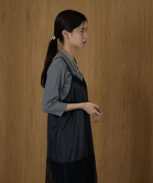 kivi（キヴィ）の「レース切り替えサテンOP（ワンピース・レディース・ブラウン/ブラック・FREE）」の10枚目の写真