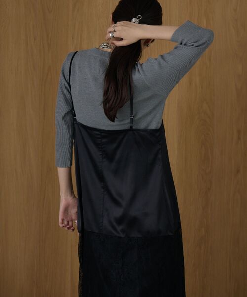 kivi（キヴィ）の「レース切り替えサテンOP（ワンピース・レディース・ブラウン/ブラック・FREE）」の11枚目の写真