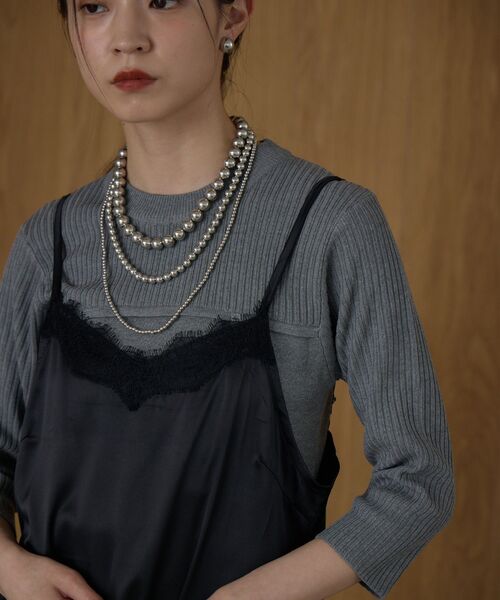 kivi（キヴィ）の「レース切り替えサテンOP（ワンピース・レディース・ブラウン/ブラック・FREE）」の12枚目の写真