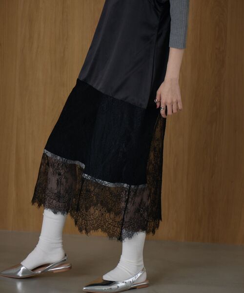 kivi（キヴィ）の「レース切り替えサテンOP（ワンピース・レディース・ブラウン/ブラック・FREE）」の15枚目の写真