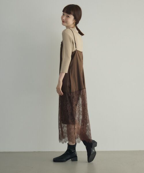 kivi（キヴィ）の「レース切り替えサテンOP（ワンピース・レディース・ブラウン/ブラック・FREE）」の17枚目の写真