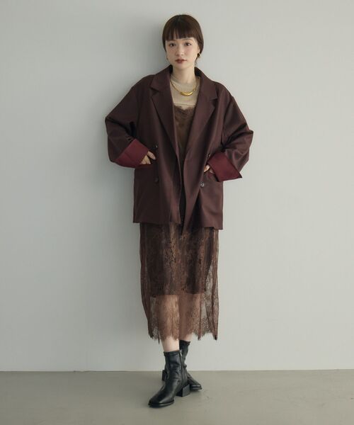 kivi（キヴィ）の「レース切り替えサテンOP（ワンピース・レディース・ブラウン/ブラック・FREE）」の20枚目の写真