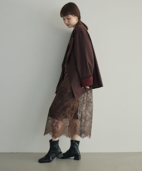 kivi（キヴィ）の「レース切り替えサテンOP（ワンピース・レディース・ブラウン/ブラック・FREE）」の21枚目の写真