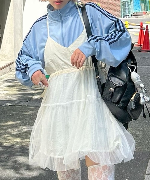 Alley Tokyo(アリートーキョー)の「マルチウェイ過ぎるチュールコルセットワンピ(ワンピース・レディース・オフホワイト/ブルー/イエロー/ピンク・FREE)」の1枚目の写真