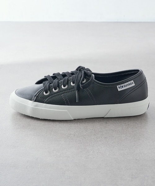 SUPERGA(スペルガ)の「【SUPERGA】3750 VEGAN TUMB MATERIAL LEATHER(スニーカー・レディース・ブラック/ホワイト・36/37/38/39)」の9枚目の写真