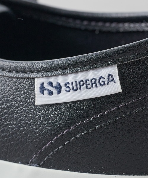 SUPERGA(スペルガ)の「【SUPERGA】3750 VEGAN TUMB MATERIAL LEATHER(スニーカー・レディース・ブラック/ホワイト・36/37/38/39)」の5枚目の写真