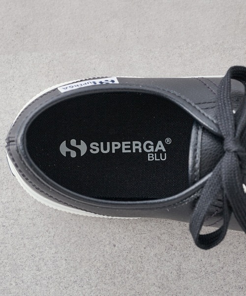SUPERGA(スペルガ)の「【SUPERGA】3750 VEGAN TUMB MATERIAL LEATHER(スニーカー・レディース・ブラック/ホワイト・36/37/38/39)」の6枚目の写真