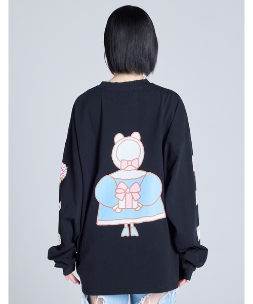 Little sunny bite(リトルサニーバイト)の「【Little Sunny Bite】MARRONCREAM x little sunny bite long tee(Tシャツ/カットソー・レディース・ブラック/ホワイト/ブルー・SMALL/MEDIUM)」の5枚目の写真