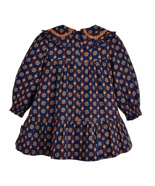 moimoln（モイモルン）の「デリアフラワーワンピース（ワンピース・キッズ・ネイビー・80ｃｍ/90cm/100cm/110cm/120cm）」の2枚目の写真