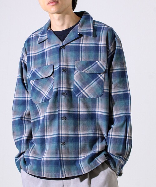 PENDLETON(ペンドルトン)の「【PENDLETON】Open Collar Shirt オープンカラーシャツ(シャツ/ブラウス・メンズ・カーキ/ブルー系その他/ブラウン系その他/ホワイト系その他2・L/M)」の4枚目の写真