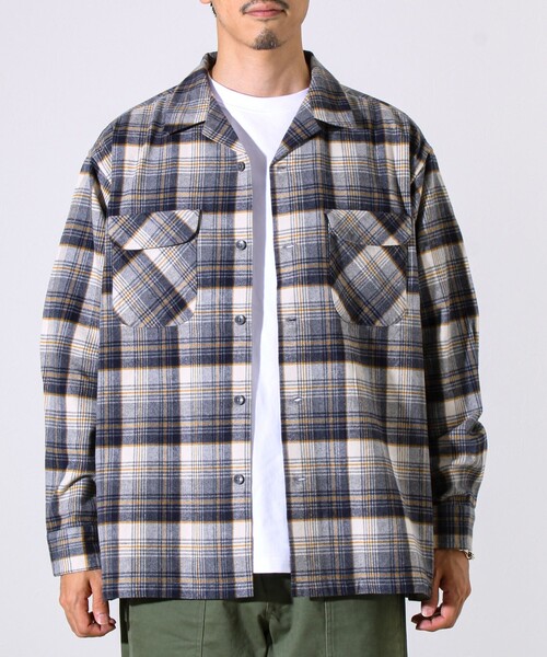 PENDLETON】Open Collar Shirt オープンカラーシャツ（シャツ/ブラウス