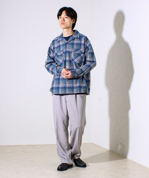 PENDLETON】Open Collar Shirt オープンカラーシャツ（シャツ/ブラウス