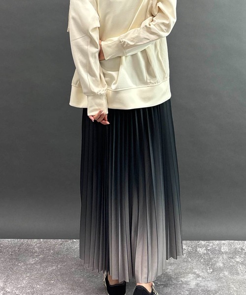 NICOLE white（ニコルホワイト）の「グラデーションプリーツスカート（スカート・レディース・ブラウン/ブラック・FREE）」の19枚目の写真
