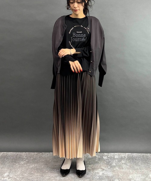 NICOLE white（ニコルホワイト）の「グラデーションプリーツスカート（スカート・レディース・ブラウン/ブラック・FREE）」の12枚目の写真