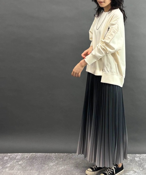 NICOLE white（ニコルホワイト）の「グラデーションプリーツスカート（スカート・レディース・ブラウン/ブラック・FREE）」の18枚目の写真