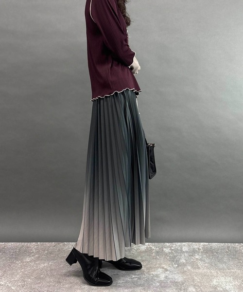 セール】グラデーションプリーツスカート（スカート）｜NICOLE