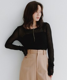 セール】【ZOZO限定】ウールレースポロニットトップス（ポロシャツ