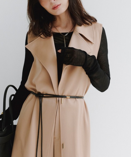 anuans シアーロングスリーブTシャツ　ベージュ アニュアンス anuans シアーロングスリーブT シャツ （BEIGE