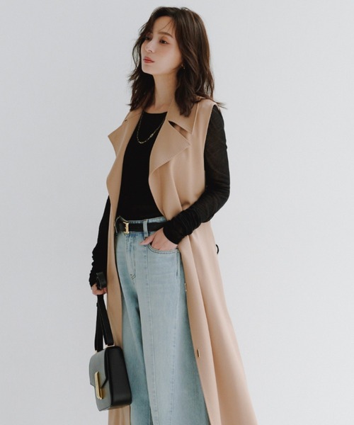 シアーロングスリーブT シャツ（Tシャツ/カットソー）｜anuans（ア