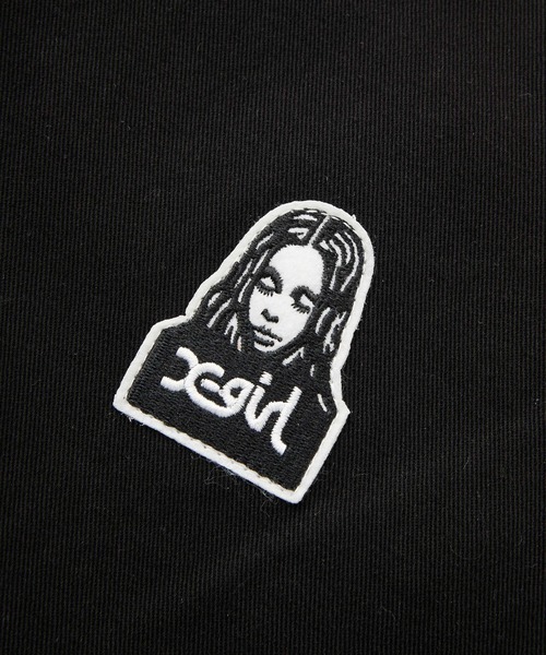 X-girl（エックスガール）の「TONAL FACE L/S SHIRT（シャツ/ブラウス・レディース・ブラック/ブラウン/ライトパープル・S/M）」の8枚目の写真