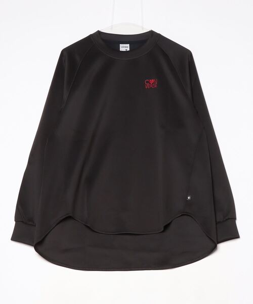 CONVERSE（コンバース）の「コンバース  ダブルニット ロングスリーブ（Tシャツ/カットソー・レディース・カーキ/ブラック・L/M）」の2枚目の写真